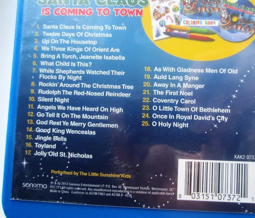 Vista 3 de SANTA CLAUS IS COMING TO TOWN Activity Kit with Carrying Case, Stickers, Crayons and Coloring Book
