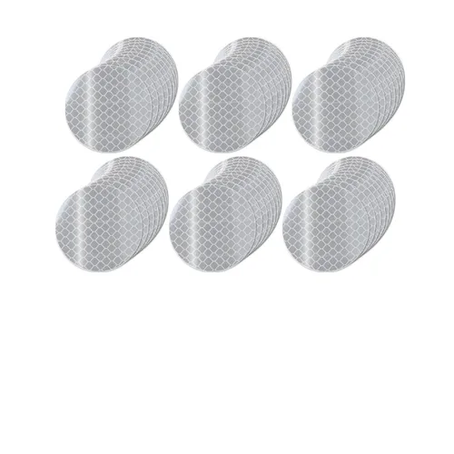 Vista 54 de Pegatinas reflectantes 1 pulgada de diámetro Redondas Reflectoras, Cinta adhesiva impermeable al aire libre de alta visibilidad (80 piezas)