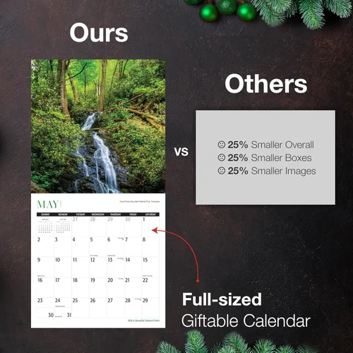 Vista 5 de MICASA PRESS National Parks - Calendario de pared 2027 de 12 meses 2-01 - Parques Nacionales Salvajes y Hermosos