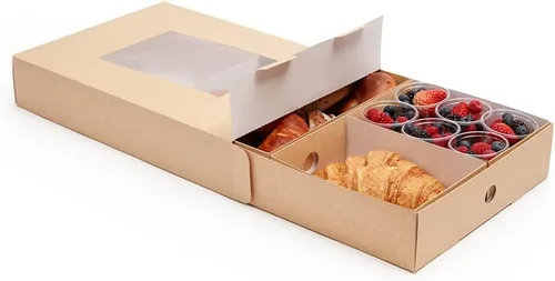 Vista 10 de Restaurantware Kraft Papel Rectángulo Pequeño Inserto, 10 Ct