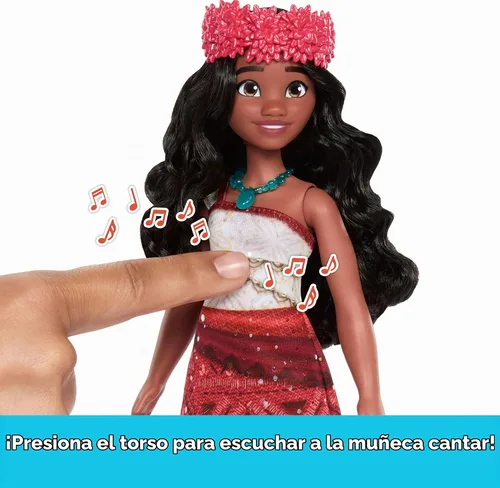 Vista 3 de Mattel Muñeca Disney Singing Moana 2, canta que estamos de vuelta en inglés