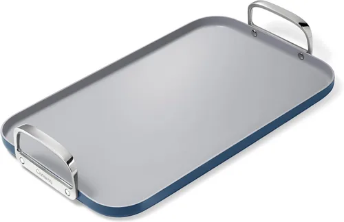 Vista 10 de Caraway Plancha de doble quemador, sartén de 19 x 12 pulgadas, revestimiento de cerámica antiadherente, no tóxico, sin PTFE ni PFOA, apto para horno