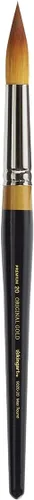 Vista 14 de KINGART Premium Original Gold 9020-0 Ultra Round Series - Cepillo para artista, pelo sintético Taklon dorado, mango corto, para acrílico, acuarela