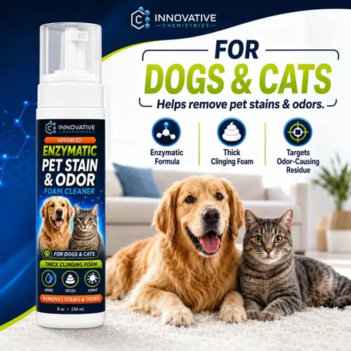 Vista 5 de Limpiador enzimático espumoso para manchas y olores de orina de gatos