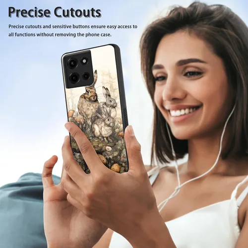 Vista 55 de Funda para Motorola Moto Edge 2022, cubierta trasera de vidrio templado con protector de pantalla, funda protectora a prueba de golpes para Motorola