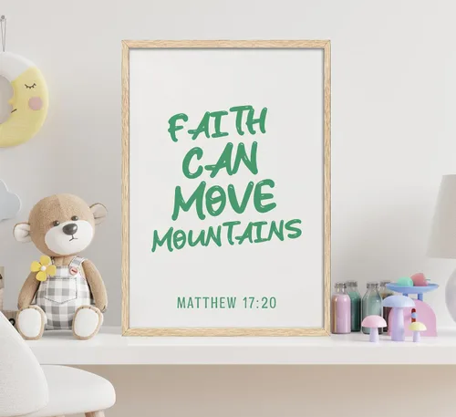 Vista 9 de Conjunto de 6 impresiones de pared de lona cristiana para guardería, versículos bíblicos para niños, citas inspiradoras, pintura, imagen, decoración