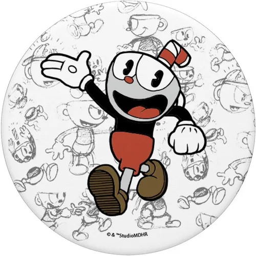 Vista 5 de Cuphead Character Sketches PopSockets PopGrip: agarre intercambiable para teléfonos y tabletas