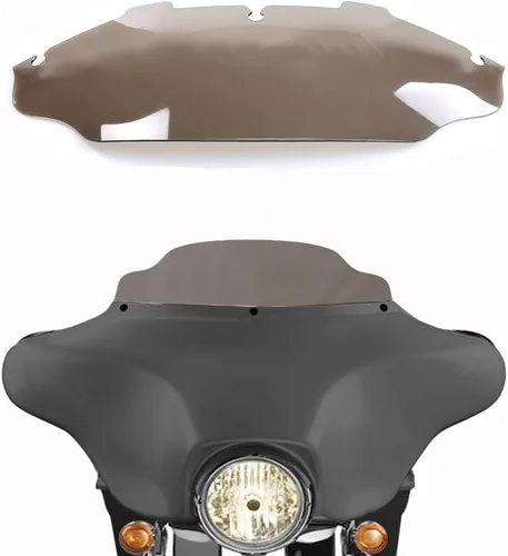 Vista 16 de Parabrisas negro de 4.5" para motocicleta, compatible con Harley Davidson Touring Street Glide Electra Glide FLHT FLHTCU Ultra Classic Glide FLHX