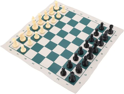 Vista 8 de Generic PVC Portable Chess Travel Portable Folding Chess Sets for Indooroutdoor Play Relaxation