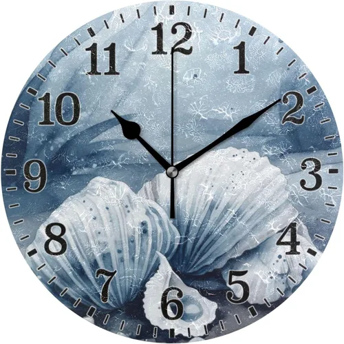 Vista 36 de JUNZAN Reloj de bañera con vino romántico espumoso y velas, reloj de pared silencioso de 10 pulgadas, pequeño reloj redondo, decoración de cocina