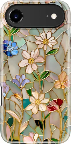 Vista 105 de LUHOURI Funda para iPhone 12 Mini, compatible con carga inalámbrica, doble capa, interior de silicona suave + carcasa exterior dura, bonito diseño