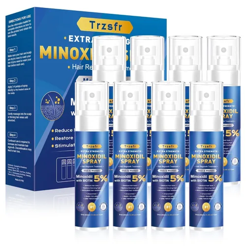 Vista 9 de Minoxidil - 5% para hombres y mujeres con aplicador de rodillo y bolígrafos aplicadores de precisión, solución tópica extra fuerte