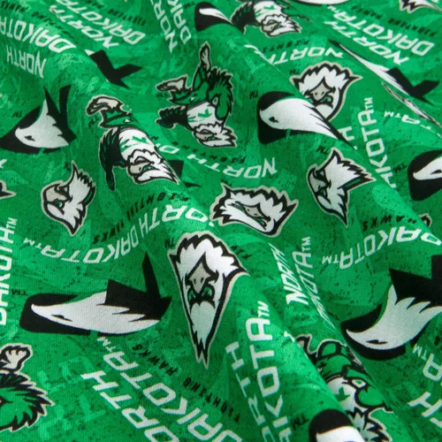 Vista 2 de NCAA Dakota del Norte Fighting Hawks tono sobre tono algodón, tela por yarda