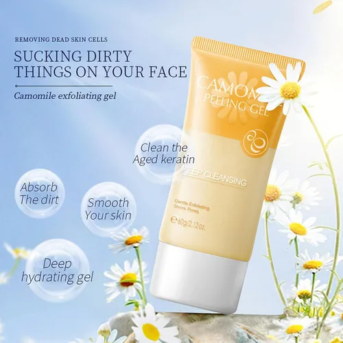 Vista 3 de Gel exfoliante de manzanilla de limpieza profunda de poros encogimiento de poros exfoliación suave apretar, hidratar, hidratar, reparar, suavizar