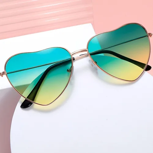 Vista 9 de 6 pares de lentes de sol de corazón para mujer, despedida de soltera, gafas de sol hippie para mujer