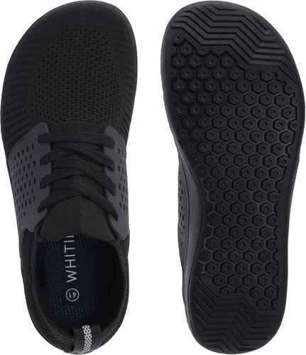 Vista 6 de WHITIN - Tenis minimalistas anchas para hombre, suela plana sin caída, estabilidad en el mediopié