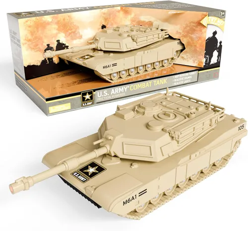 Vista 6 de Lollipop United States Army Camión de juguete con potencia de fricción 1/16 modelo de vehículo todo terreno con luz de coche y sonido, juguete