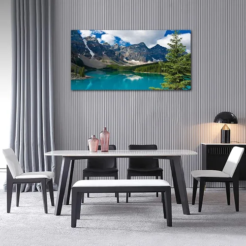 Vista 5 de yearainn Lienzo grande de Moraine Lake para pared, decoración de pared para dormitorio, imagen de montaña, lienzo, decoración de sala de estar