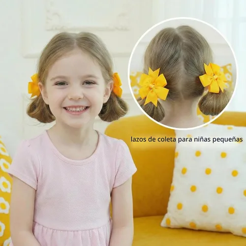 Vista 2 de 40 lazos para el pelo de grogrén de 3 pulgadas, con clips de cocodrilo, para niñas, bebés, adolescentes, en pares