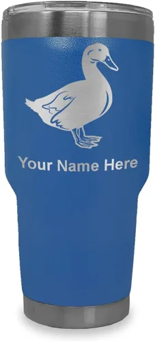 Vista 16 de LaserGram Vaso aislado al vacío de 20 onzas, pato, grabado personalizado incluido (negro) Engraved Gift for Duck Hunters, Vacuum Insulated