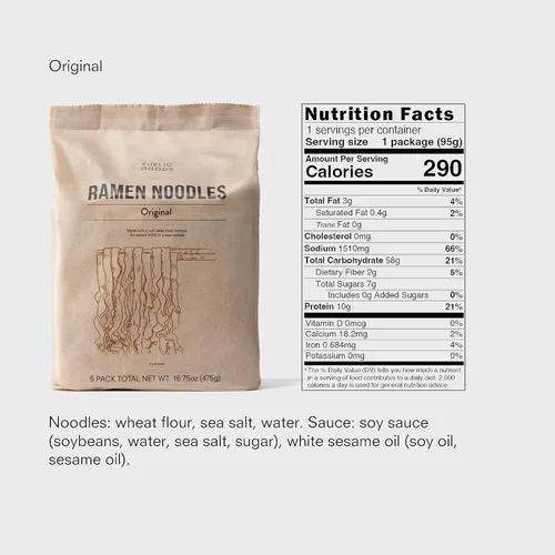 Vista 2 de Public Goods Fideos Ramen Ramen instantáneo vegano y vegetariano sin caldo Fideos asiáticos saludables y ricos en proteínas Sin conservantes