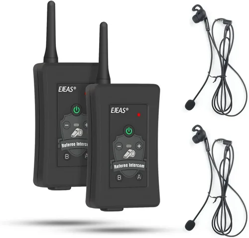 Vista 10 de EJEAS FBIM Intercomunicador Bluetooth profesional de árbitro de fútbol, 850 mAh, dúplex, 1500 M, inalámbrico Bluetooth con función de reducción