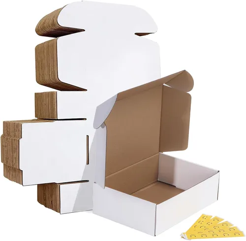 Vista 51 de HORLIMER Paquete de 40 cajas de envío de 5 x 5 x 5, caja de cartón corrugado blanco para correo, embalaje, pequeñas empresas