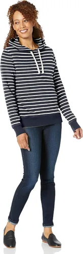 Vista 3 de Tienda Essentials - Sudadera con capucha de vellón de tela de toalla para mujer (disponible en tallas extragrandes)