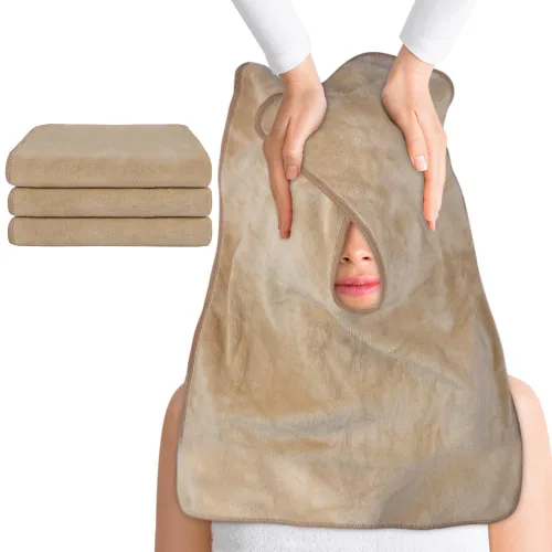 Vista 8 de SINLAND Toallas de Microfibra para Esteticistas para Faciales Eliminación de Mascarillas Envoltorio Facial Paño Facial Suave con Diseño Dividido