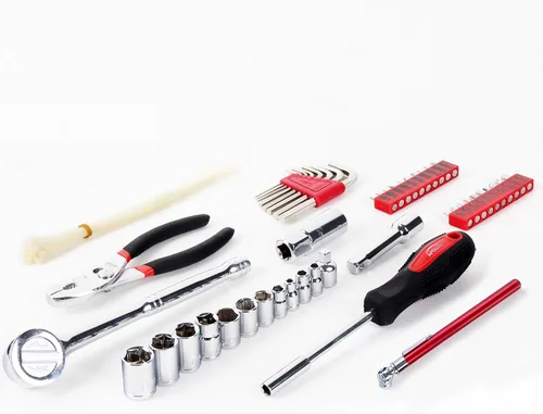 Vista 4 de Apollo Tools DT9774 - Juego de 56 herramientas compactas SAE en estuche con cremallera, juego de herramientas mecánicas pequeñas para emergencias