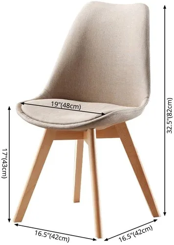 Vista 3 de Sillas de comedor modernas, silla lateral tapizada para el hogar, silla auxiliar para sala de conferencias, silla de comedor, silla de comedor sin