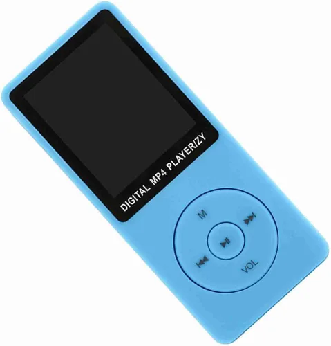 Vista 8 de Reproductor de música con altavoz, pantalla de 1.8 pulgadas, reproductor de audio digital recargable, reproductor MP4 portátil de 32 GB para Azul