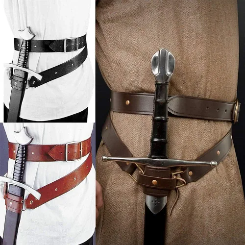 Vista 3 de Parche ocular de pirata medieval steampink con hebilla ajustable remache máscara de ojos renacentista asesino para cosplay