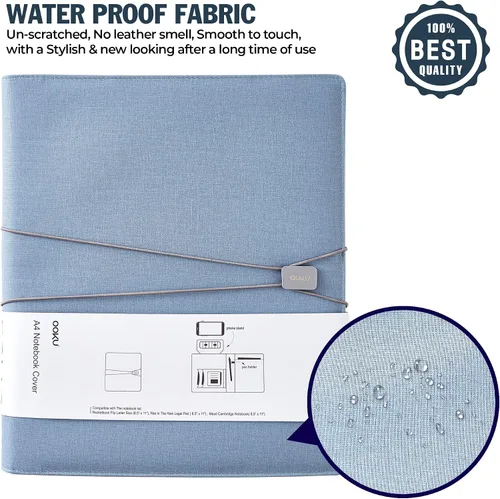 Vista 3 de OOKU Organizador de cartera de bloc de notas de piel sintética, compatible con Rocketbook Flip Executive Size Executive, funda para cuaderno