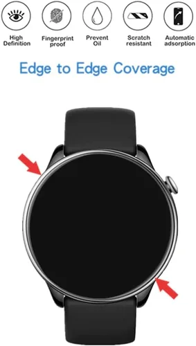 Vista 4 de Protector de pantalla compatible con Amazfit GTR Mini, cobertura completa HD, protector de pantalla invisible de TPU compatible con GTR Mini Smart