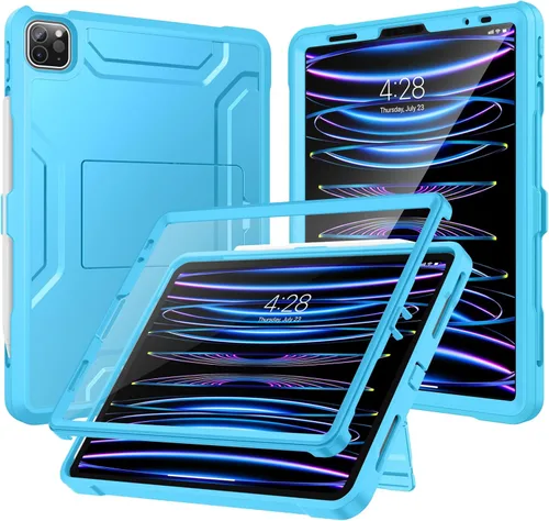 Vista 15 de Soke Funda para iPad Pro de 11 pulgadas 2022/2021/2020/2018/iPad Air de 5ª/4ª generación, protector de pantalla integrado - Compatible con carga