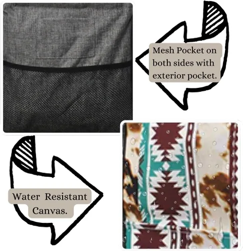 Vista 272 de NGIL Bolsa de comestibles reutilizable extra grande plegable de gran tamaño para comestibles, almacenamiento, picnic, playa, Estampado
