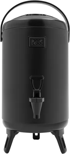 Vista 12 de Dispensador de bebidas aislado de acero inoxidable de 8/10/12 L, dispensador de bebidas calientes y frías con termómetro para café, té, leche, agua