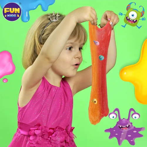 Vista 9 de Kit de slime de monstruo de Halloween para niñas de 6 a 12 años, kit de fabricación de slime FunKidz que brilla en la oscuridad para niños, haz