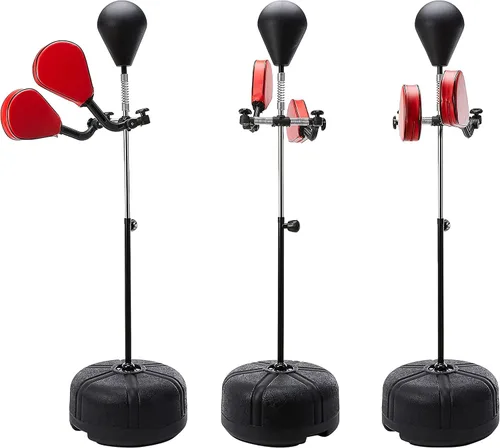 Vista 6 de Carepeutic Betaflex Entrenador aeróbico de patada y boxeo Kickboxing Training Station with 3 Adjustable Strike Targets, Height Adjustable Punching