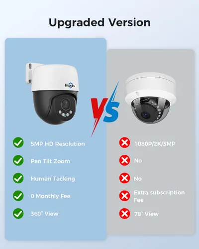 Vista 3 de Hiseeu Sistema de cámara PoE Secuirty de 6 MP, con 2 cámaras de seguridad con cable PoE de 5MP para exteriores e interiores, audio de 2 vías, visión