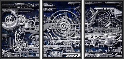 Vista 76 de wall26 Lienzo enmarcado para pared, juego de arte exótico tropical, océano, mar, avión, puesta de sol, transporte, fotografía, realismo, decorativo