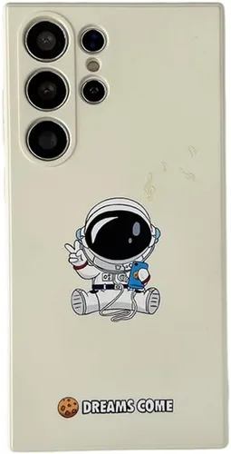 Vista 26 de Yonds Queen para Samsung Galaxy S21 Funda Linda, Cubierta de Parachoques Elegante con Diseño de Astronauta de Dibujos Animados, Espacio, Luna