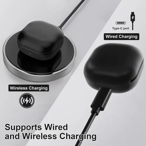 Vista 4 de Funda de carga inalámbrica compatible con Samsung Galaxy Buds 2 Pro
