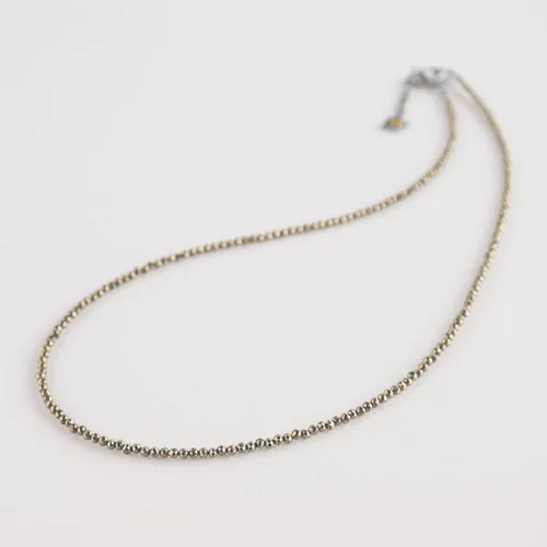 Vista 2 de Collar de cuentas de piedras preciosas de plata 1