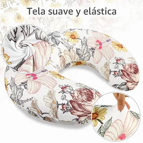 Vista 3 de Funda de almohada de lactancia, funda de almohada elástica para lactancia materna para bebés, niñas, suave y ajustada para funda de almohada