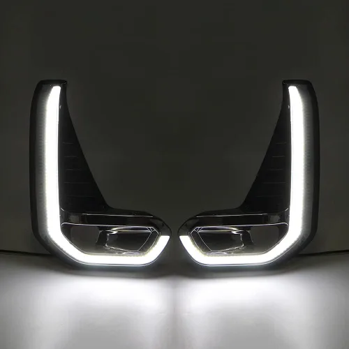 Vista 8 de Dreamseek Luz antiniebla LED DRL para Toyota Hilux Revo 2020 2021 2022 (8ª generación) Luz diurna frontal con señal de giro secuencial dinámica