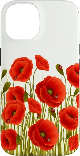 Vista 4 de iPhone 13 Rojo Amapolas Flores En Un Campo Caso