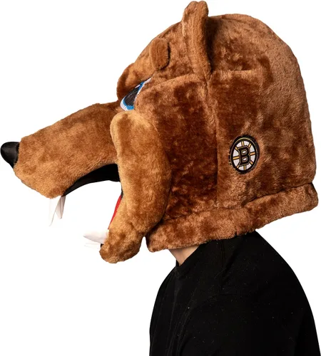 Vista 3 de Rasta Imposta NHL - Disfraz deportivo de cabeza de mascota de Boston Bruins con cuchillas de hockey, talla única para adulto