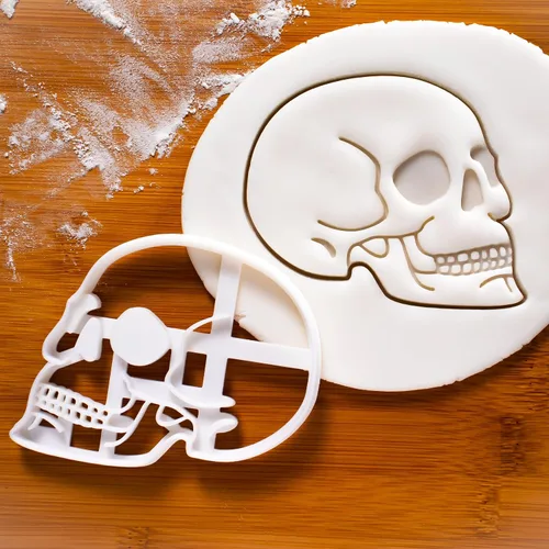 Vista 2 de Cortador de galletas Anatómico Cráneo Humano, 1 pieza - Bakerlogy